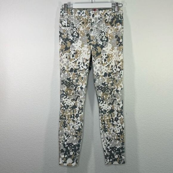 Spanx Jean-ish Ankle Leggings Abstract print blue size Medium Pull on Jeans - Picture 2 of 9